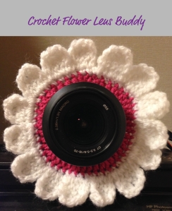 crochet flower lens buddy