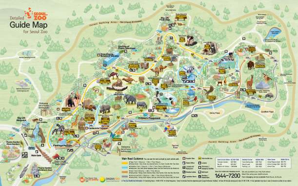 Map of Seoul Zoo